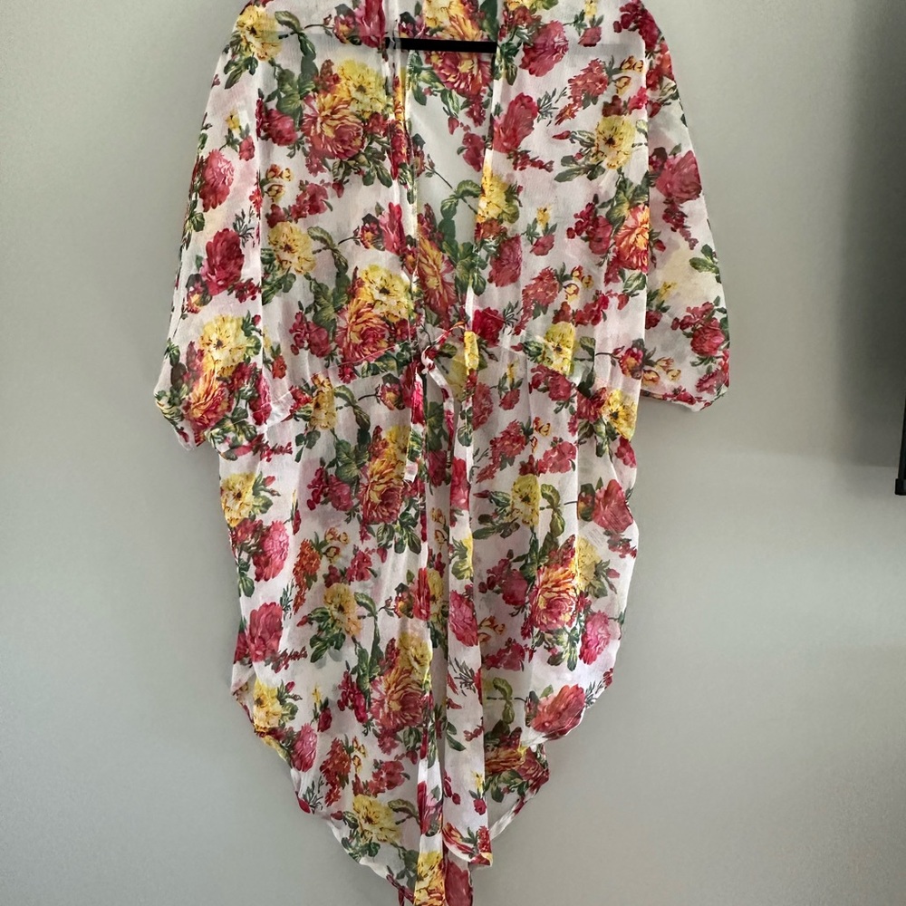 Floral Kimono Top - Multicolor